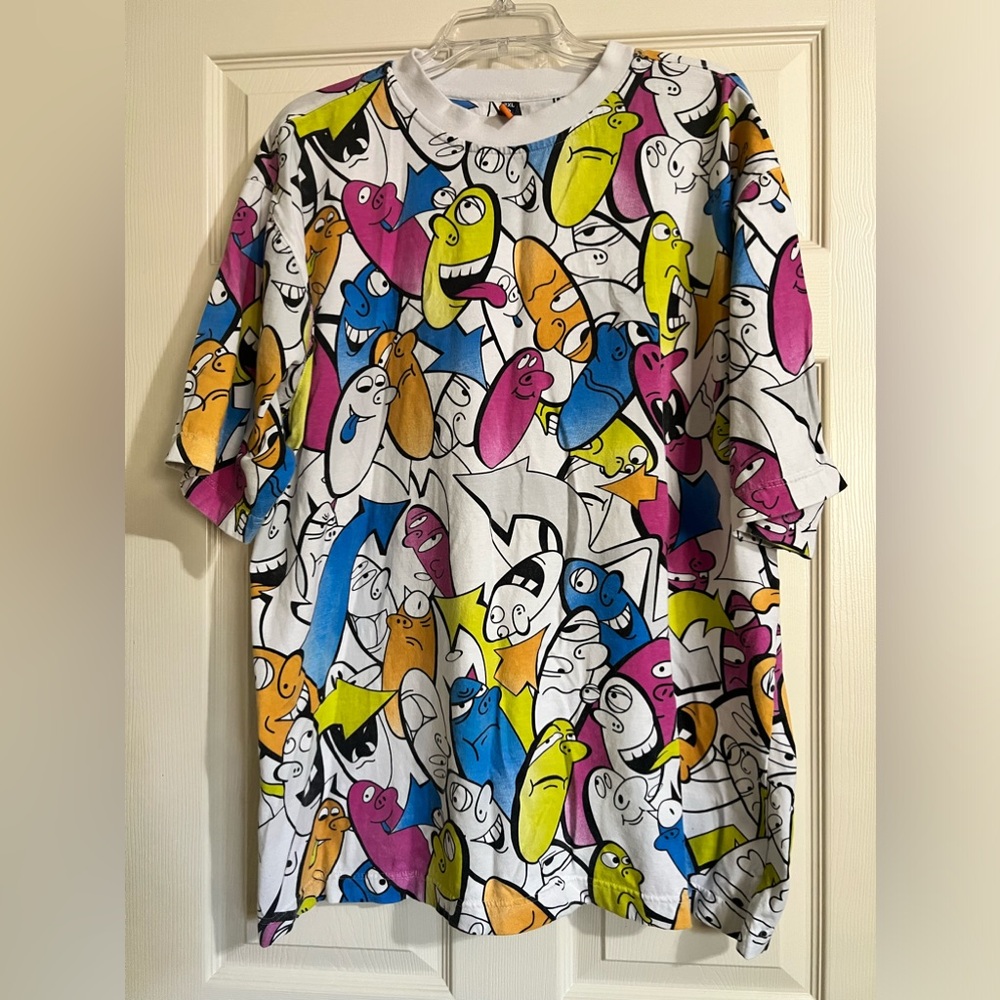 Raw Blue Cartoon Graphic Men’s T-Shirt-Size 2XL-Great Condition